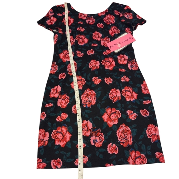NWT Betsey Johnson Full Bloom Floral Print Scuba Knit Cocktail Dress Women's 8 - Picture 7 of 9